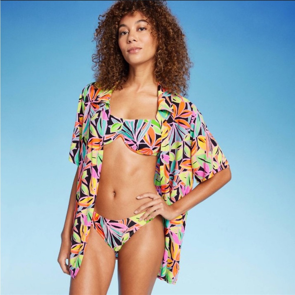 Wild Fable Target Neon Swim Cover Up Shirt